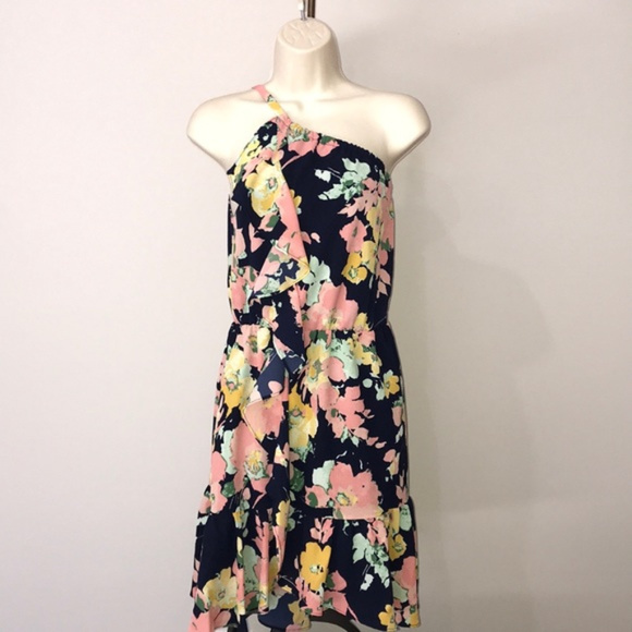 NWOT Kaari Blue One Shoulder Ruffle Dress XL - Picture 5 of 7